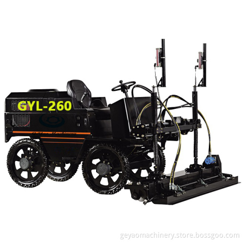 Construction fully hydraulic 4 wheel ride-on concrete laser screed